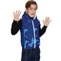 Blue Camouflage Pattern Kids  Stylish Hooded Puffer Vest View3