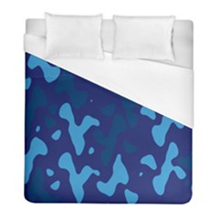 Blue Camouflage Pattern Duvet Cover (full/ Double Size) by kyorashop23