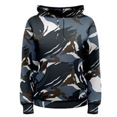 Blue Winter Camouflage, Military Camouflage Women s Pullover Hoodie by kyorashop23