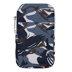 Blue Winter Camouflage, Military Camouflage Waist Pouch (small) by kyorashop23