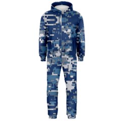 Blue, Camouflage, Cool, Navy, New, Pattern Hooded Jumpsuit (men) by kyorashop23