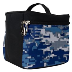 Blue, Camouflage, Cool, Navy, New, Pattern Make Up Travel Bag (small) by kyorashop23