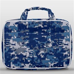 Blue, Camouflage, Cool, Navy, New, Pattern Travel Toiletry Bag With Hanging Hook by kyorashop23