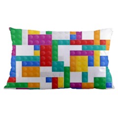 Colorful Bricks, Bricks, Colorful 16 x24  Lumbar Throw Cushion Case (two Sides) by kyorashop23