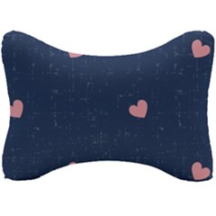 Corazones, Blue, Pattern Seat Head Rest Cushion by kyorashop23