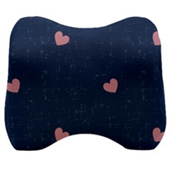 Corazones, Blue, Pattern Velour Head Support Cushion by kyorashop23