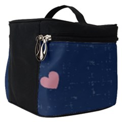 Corazones, Blue, Pattern Make Up Travel Bag (small) by kyorashop23