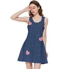 Corazones, Blue, Pattern Inside Out Racerback Dress by kyorashop23