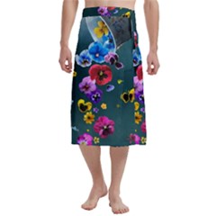 Falling Flowers, Art, Coffee Cup Traditional Men s Hawaiian Lavalava Ie Faitaga Wrap Skirt by kyorashop23