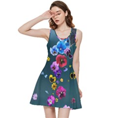 Falling Flowers, Art, Coffee Cup Inside Out Racerback Dress by kyorashop23