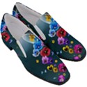 Falling Flowers, Art, Coffee Cup Women Slip On Heel Loafers View3