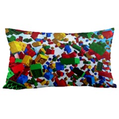 Falling Lego Bricks, Desenho, Fall, Games 12 x20  Lumbar Throw Cushion Case (two Sides) by kyorashop23