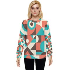 Retro Colorful Background, Retro Abstraction Hidden Pocket Sweatshirt by kyorashop23