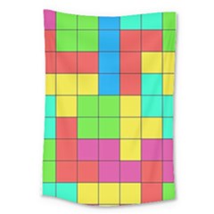 Tetris , Games, Rainbow Large Tapestry by kyorashop23