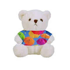 Umbrella, Colorful, Positive, Sky, Rainbow Full Print Cuddly Teddy Bear by kyorashop23