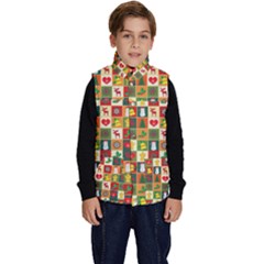 Template Christmas Pattern Kid s Button Up Puffer Vest by Proyonanggan