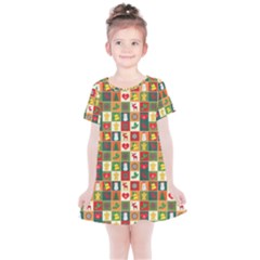 Template Christmas Pattern Kids  Simple Cotton Dress by Proyonanggan