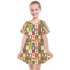 Template Christmas Pattern Kids  Smock Dress by Proyonanggan