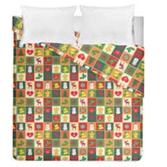 Template Christmas Pattern Duvet Cover Double Side (queen Size) by Proyonanggan