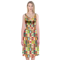 Template Christmas Pattern Midi Sleeveless Dress by Proyonanggan