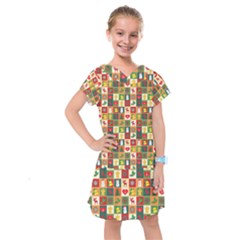 Template Christmas Pattern Kids  Drop Waist Dress by Proyonanggan