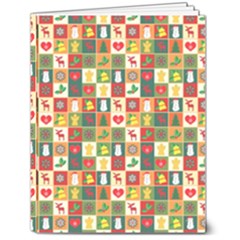 Template Christmas Pattern 7  X 9  Softcover Notebook by Proyonanggan