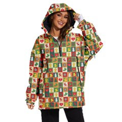 Template Christmas Pattern Women s Ski And Snowboard Waterproof Breathable Jacket by Proyonanggan