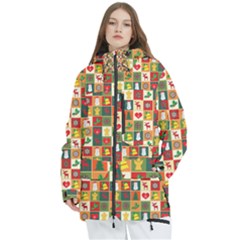 Template Christmas Pattern Women s Multi Pockets Zip Ski And Snowboard Waterproof Breathable Jacket by Proyonanggan