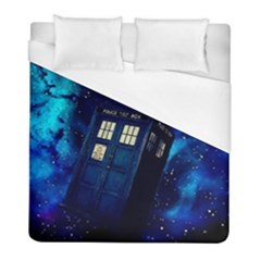 Tardis Doctor Who Space Galaxy Duvet Cover (full/ Double Size) by Cemarart