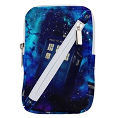 Tardis Doctor Who Space Galaxy Belt Pouch Bag (large) by Cemarart