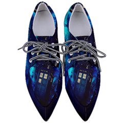 Tardis Doctor Who Space Galaxy Pointed Oxford Shoes by Cemarart