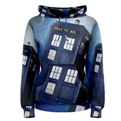 Tardis Doctor Who Space Blue Women s Pullover Hoodie by Cemarart