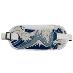 Japanese Wave Pattern Rounded Waist Pouch by Cemarart