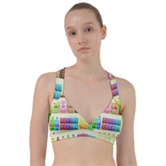 Supermarket Shelf Products Snacks Sweetheart Sports Bra by Cemarart