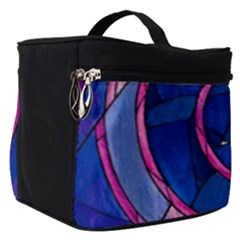 Enchanted Rose Stained Glass Make Up Travel Bag (small) by Cemarart