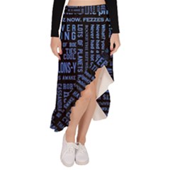 Doctor Who Tardis Asymmetrical Ruffle Hem Skirt  by Cemarart