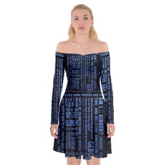 Doctor Who Tardis Off Shoulder Skater Dress by Cemarart