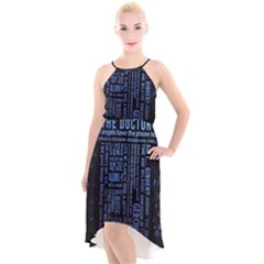 Doctor Who Tardis High-low Halter Chiffon Dress  by Cemarart