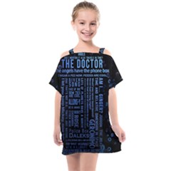 Doctor Who Tardis Kids  One Piece Chiffon Dress by Cemarart