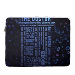 Doctor Who Tardis 15  Vertical Laptop Sleeve Case With Pocket by Cemarart