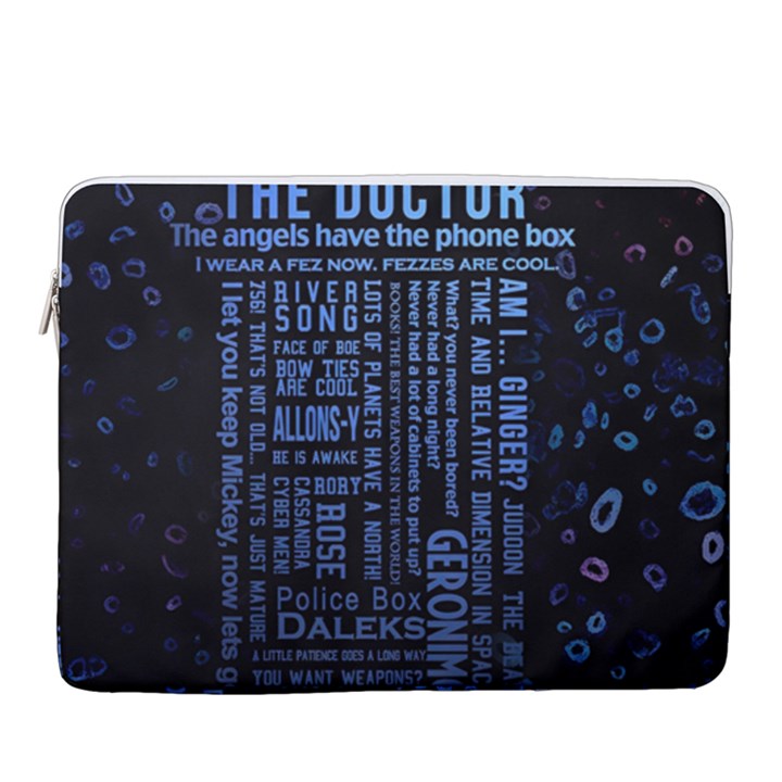 Doctor Who Tardis 15  Vertical Laptop Sleeve Case With Pocket