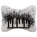 Piano Sounds Velour Seat Head Rest Cushion View1