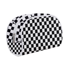 Pattern Checkered Squares Black White Pattern Make Up Case (small) by Sabxi