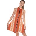 Geometrical Geometric Pattern Sleeveless Halter Neck A-Line Dress View1