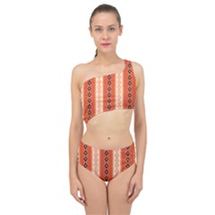 Geometrical Geometric Pattern Spliced Up Two Piece Swimsuit by Sabxi