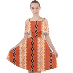 Geometrical Geometric Pattern Cut Out Shoulders Dress by Sabxi