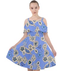 Abstract Pattern Cut Out Shoulders Dress by Sabxi