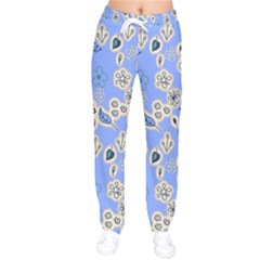 Abstract Pattern Women Velvet Drawstring Pants by Sabxi