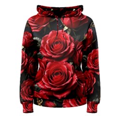 Red Roses Women s Pullover Hoodie by Sabxi