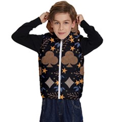 Seamless Pattern Repeat Repetition Kids  Stylish Hooded Puffer Vest by Sabxi